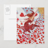 Cartes Pour Fêtes Annuelles Victorian Valentine heart fairy (Devant / Derrière)
