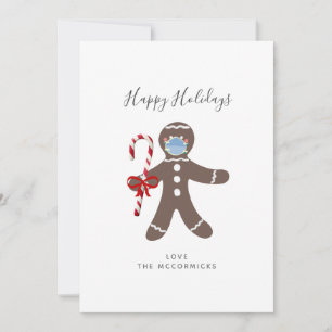 Cartes Pour Fêtes Annuelles Vidéo Noël Drôle Masque Visage Masque Pain D'Épice