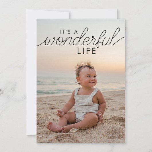 Cartes Pour Fêtes Annuelles Vie Merveilleuse 3 Bébé Photo Noël (Devant)