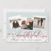 Cartes Pour Fêtes Annuelles Vie merveilleuse | Noël photo multiple (Devant)