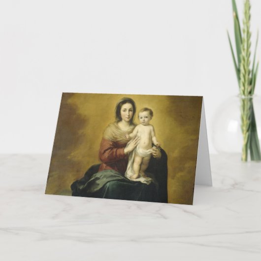Cartes Pour Fêtes Annuelles Vierge à l'enfant, Beaux-Arts (Devant)