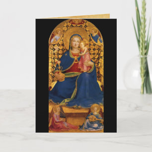 Cartes Pour Fêtes Annuelles VIERGE AVEC ANGELS ET SAINTS POUR ENFANTS, Sapphir