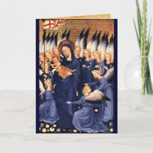 CARTES POUR FÊTES ANNUELLES VIERGE AVEC ENFANT ET ANGELS