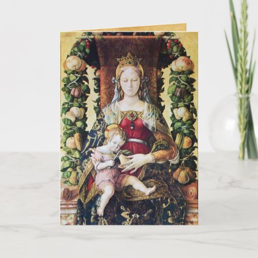 Cartes Pour Fêtes Annuelles VIERGE AVEC ENFANT, Rubis rouge (Devant)