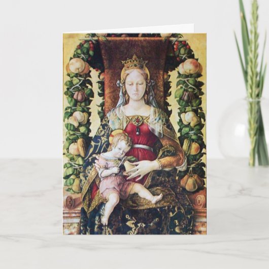 Cartes Pour Fêtes Annuelles VIERGE AVEC ENFANT, Rubis rouge (Devant)