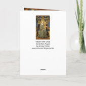 Cartes Pour Fêtes Annuelles VIERGE AVEC ENFANT, Sapphire Bleu (Dos)