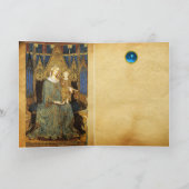 Cartes Pour Fêtes Annuelles VIERGE AVEC ENFANT, Sapphire Bleu (Intérieur)