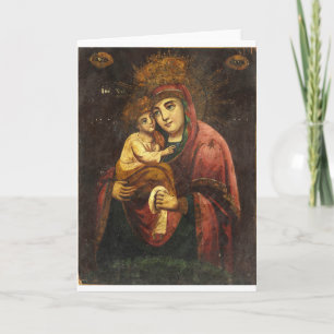 Cartes Pour Fêtes Annuelles Vierge de Pochayiv Icône ukrainienne