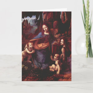 Cartes Pour Fêtes Annuelles Vierge des Rochers par Léonard de Vinci Noël