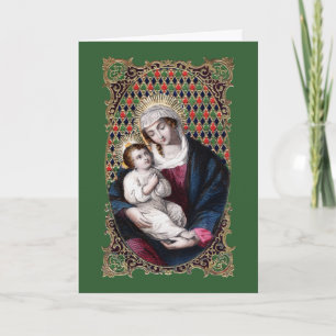 Cartes Pour Fêtes Annuelles Vierge et enfant (DPT 001)