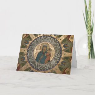 Cartes Pour Fêtes Annuelles Vierge et Noël de l'enfant