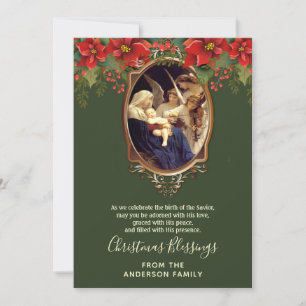 Cartes Pour Fêtes Annuelles Vierge Marie Jésus Noël religieux vintage