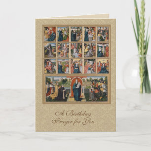 Cartes Pour Fêtes Annuelles Vierge Marie Jésus Rosaire Sacré Art Religieux