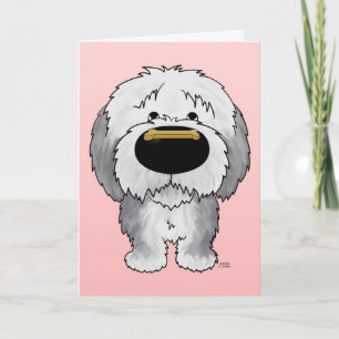 Cartes Pour Fêtes Annuelles Vieux chien de berger anglais Valentine