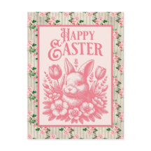 Vieux lapin rose de Pâques