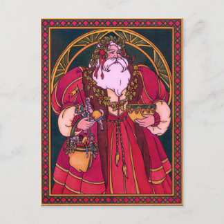 Cartes Pour Fêtes Annuelles Vieux Monde Père Noël