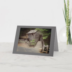 Cartes Pour Fêtes Annuelles Vieux moulin sur la rivière