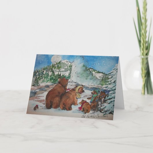 Cartes Pour Fêtes Annuelles Vieux Noël fidèle (Devant)