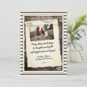 Cartes Pour Fêtes Annuelles Vieux papier rustique photo manuscrite de script (Debout devant)