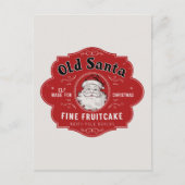 Cartes Pour Fêtes Annuelles Vieux Père Noël fruitcake ajouter un message (Devant)