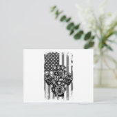 Cartes Pour Fêtes Annuelles Vieux Piston de Voiture de Muscle de Drapeau Améri (Debout devant)