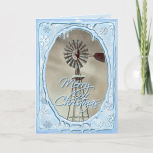 Cartes Pour Fêtes Annuelles VIEUX WINDMILL & ICICLES par SHARON SHARPE