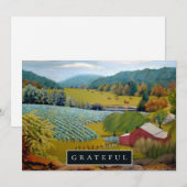 Cartes Pour Fêtes Annuelles Vignoble sur la ferme (Devant / Derrière)