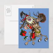 Cartes Pour Fêtes Annuelles Viking Père Noël (Devant / Derrière)