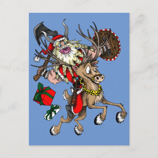 Cartes Pour Fêtes Annuelles Viking Père Noël (Devant)