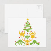 Cartes Pour Fêtes Annuelles Viking Valhalla sapin de Noël (Devant / Derrière)