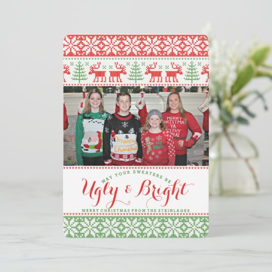 Cartes Pour Fêtes Annuelles Vilain pull de Noël (Debout devant)