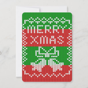 Cartes Pour Fêtes Annuelles Vilain pull motif sonnettes Joyeux fils Xmas