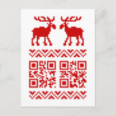 Cartes Pour Fêtes Annuelles Vilain Sweater QR Code Bonne année! (Devant)