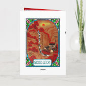 Cartes Pour Fêtes Annuelles Village dans les Mountains (Dos)