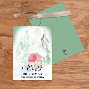 Cartes Pour Fêtes Annuelles Village de campagne Noël blanc