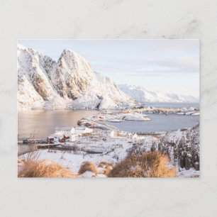 Cartes Pour Fêtes Annuelles Village de neige maison rustique Noël