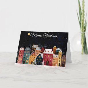 Cartes Pour Fêtes Annuelles Village de Noël