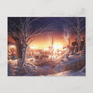 Cartes Pour Fêtes Annuelles Village de Noël