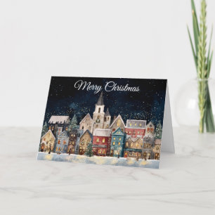Cartes Pour Fêtes Annuelles Village de Noël