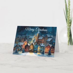 Cartes Pour Fêtes Annuelles Village de Noël
