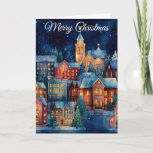 Cartes Pour Fêtes Annuelles Village de Noël