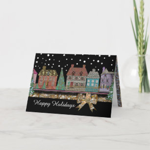 Cartes Pour Fêtes Annuelles Village de Noël