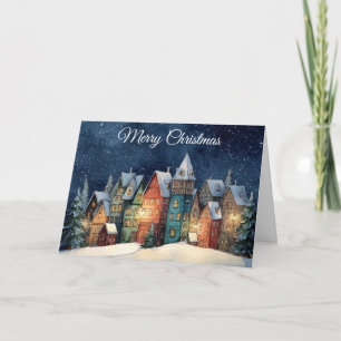 Cartes Pour Fêtes Annuelles Village de Noël