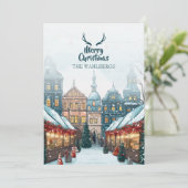 Cartes Pour Fêtes Annuelles Village de Noël d'hiver (Debout devant)