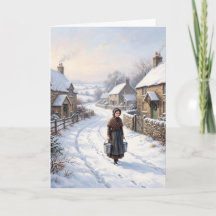 Village de Noël hivernal de la laitière victorienn