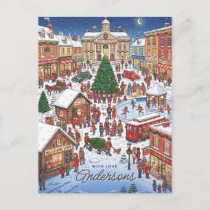 Cartes Pour Fêtes Annuelles Village de Noël nostalgique et cosy Wimmelbilder