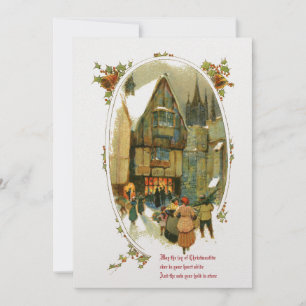 Cartes Pour Fêtes Annuelles Village de Noël Vintage