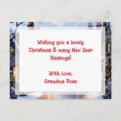 Cartes Pour Fêtes Annuelles Village de rue pavé Noël personnalisé (Dos)