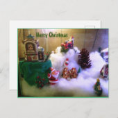 Cartes Pour Fêtes Annuelles Village des neiges (Devant / Derrière)