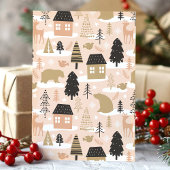 Cartes Pour Fêtes Annuelles Village des ours de Noël